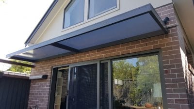 Slimline polycarb Awning