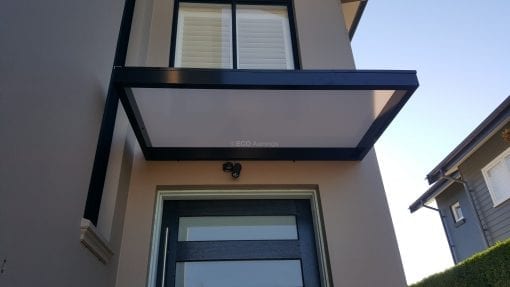 Slimline Awnings  - Black Frame  over a Door - Image 2