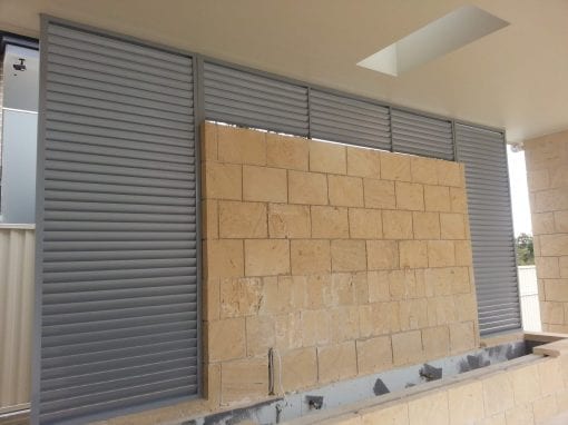 Privacy Screen Louvers  with fixed welded Louvers in a fixed frame - Image 3