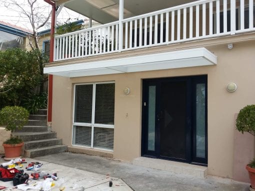 Slimline Awnings  - White Frame  over a Door - Image 7