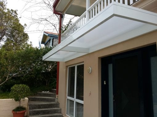 Slimline Awnings  - White Frame  over a Door - Image 6