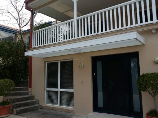 Slimline Awnings  - White Frame  over a Door - Image 5