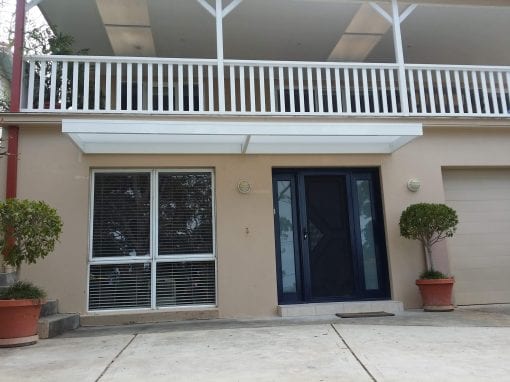 Slimline Awnings  - White Frame  over a Door - Image 2