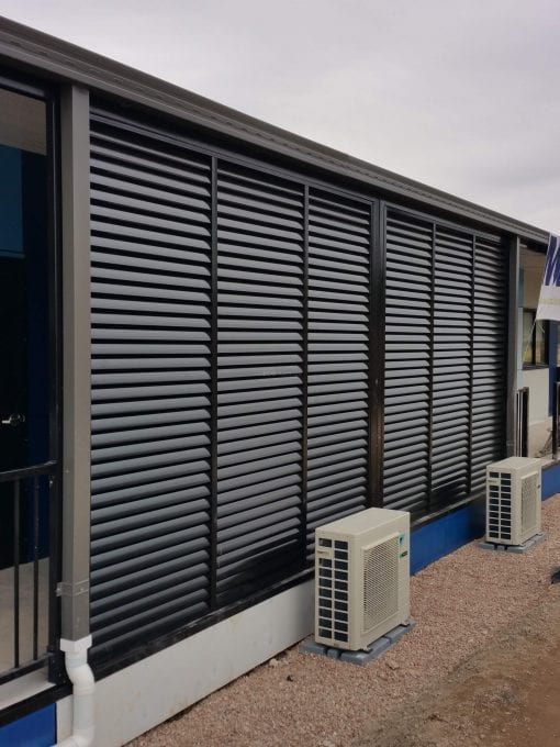 Privacy Screen Louvers  with fixed welded Louvers in a fixed frame - Image 2