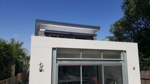 Slimline polycarb Awning with wall Brackets