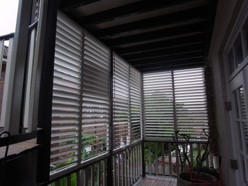 Adjustable  Privacy Screen Louvers in a fixed frame