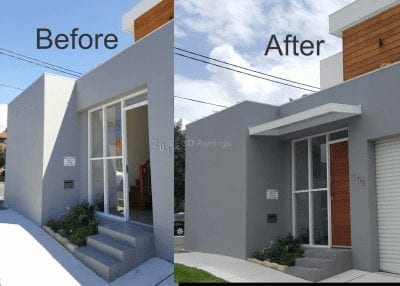 Slimline polycarb Awning