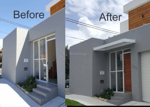 Slimline polycarb Awning
