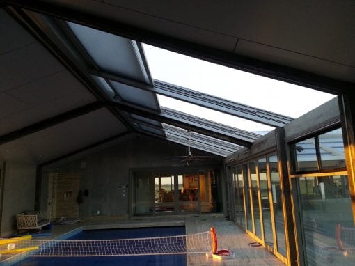 Retracta Roof The Sliding Roof System 4Bay 4Panel above a Pool - Image 8