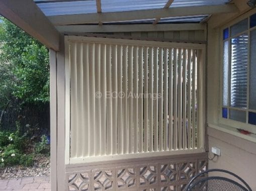 Privacy Screen Louvers  with fixed welded Louvers in a fixed frame running Vertically - Image 4