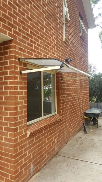 Polycarb  Window and Door Awnings  -Bull Nose