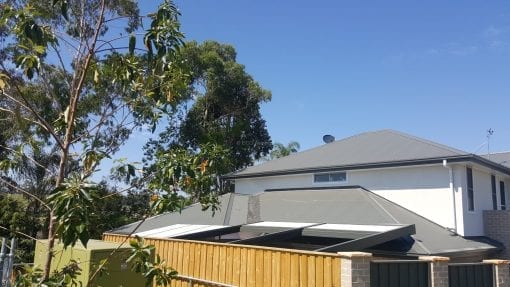 Retracta Roof Sliding Roof System 2 Bay 4 Panel with a fixed side patio attached - Image 5