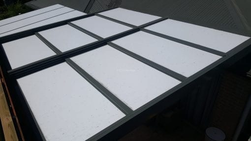 Retracta Roof Sliding Roof System 2 Bay 4 Panel with a fixed side patio attached - Image 7
