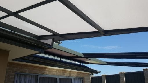 Retracta Roof Sliding Roof System 2 Bay 4 Panel with a fixed side patio attached - Image 10