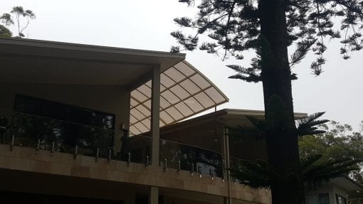 Barrel Vault & Domus Awnings  - Mounted Between 2 Roofs - Image 5