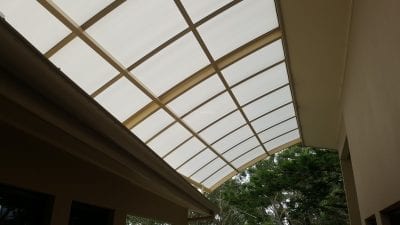 Barrel Vault & Domus Awnings  - Mounted Between 2 Roofs