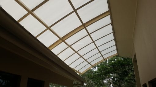 Barrel Vault & Domus Awnings  - Mounted Between 2 Roofs