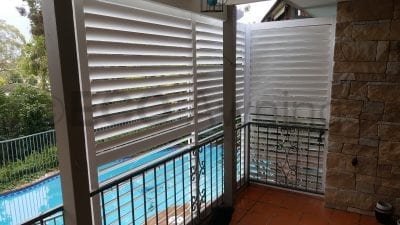 Adjustable  Privacy Screen Louvers in a fixed frame