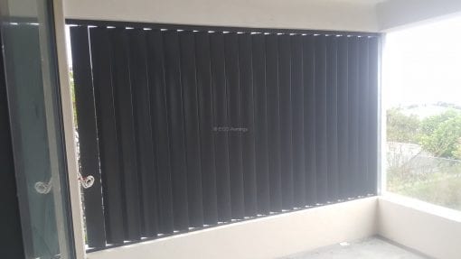 Privacy Screen  with Adjustable 160mm Vertical Louvers Blades  in a fixed frame - Image 8