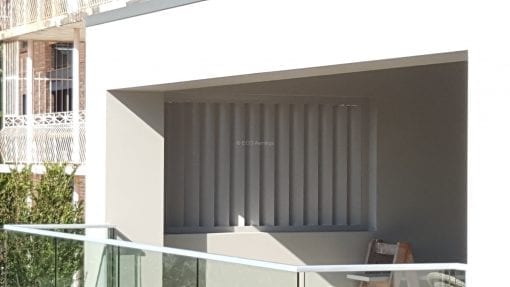 Privacy Screen louver with 160 fixed vertical blades 100x50 box frame - Image 2