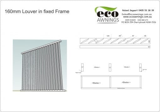 Privacy Screen louver Fence with 160 fixed vertical blades - Image 10