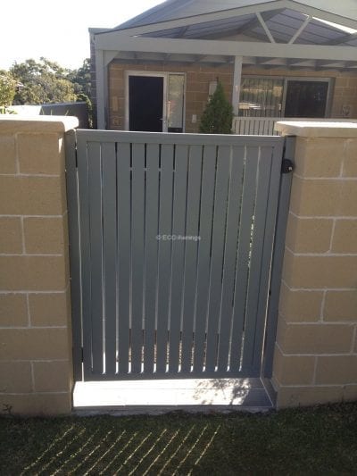 Gate  with Vertical slats and full frame