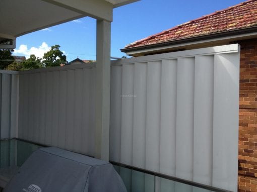 Privacy Screen louver with 160mm fixed vertical blades 100x50 box frame - Image 5
