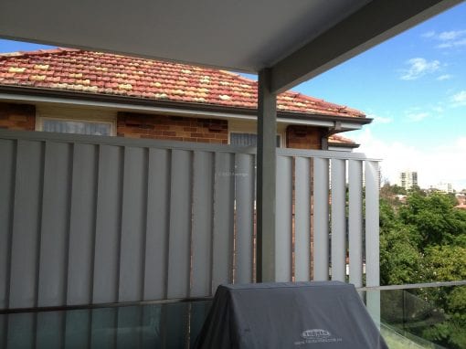 Privacy Screen louver with 160mm fixed vertical blades 100x50 box frame - Image 8
