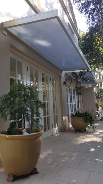 Slimline polycarb Awning