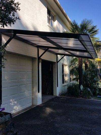 Canter Lever Twin wall Polycarb awnings