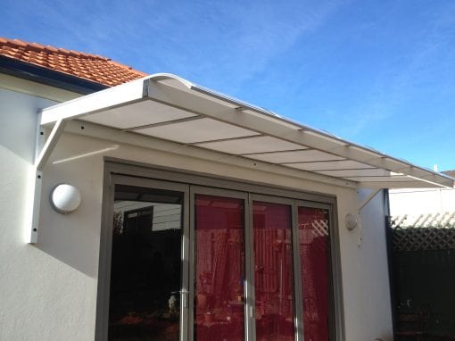 Canter Lever Twin Wall Polycarb Awnings with a bull nose - Image 7