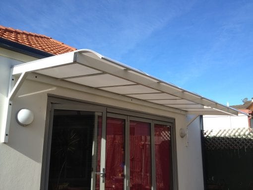 Canter Lever Twin Wall Polycarb Awnings with a bull nose - Image 6