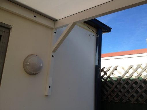 Canter Lever Twin Wall Polycarb Awnings with a bull nose - Image 3