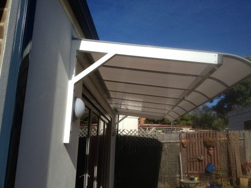 Canter Lever Twin Wall Polycarb Awnings with a bull nose - Image 10