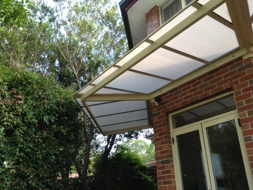 Canter Lever Twin wall Polycarb awnings - Image 6