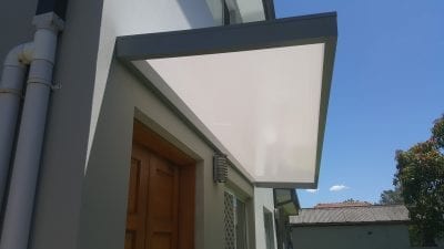 Slimline polycarb awning