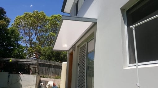 Slimline polycarb awning