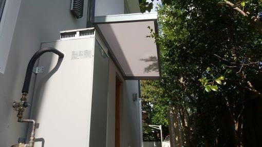 Slimline polycarb awning