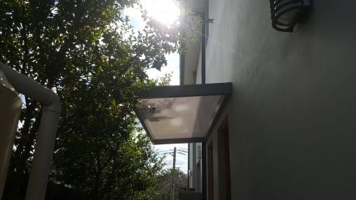 Slimline polycarb awning
