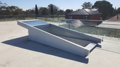 Retractable Glass Roof over Door