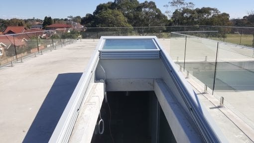 Retractable Glass Roof over Door