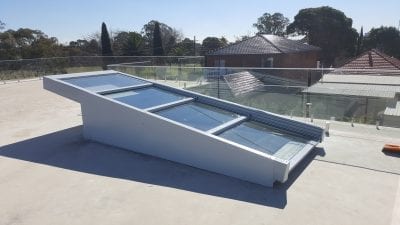 Retractable Glass Roof over Door
