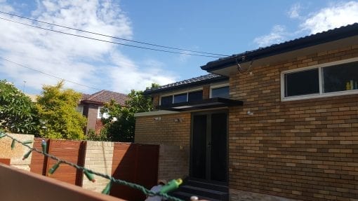 Slimline polycarb Awning