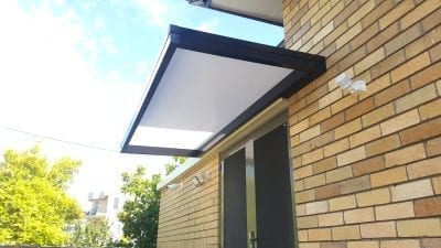 Slimline polycarb Awning