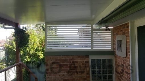 85mm adjustable louvers mounted with a pitched roof