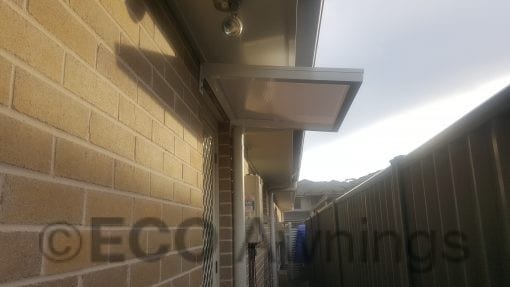 Canter Lever Slimline twinwall polycarb awnings