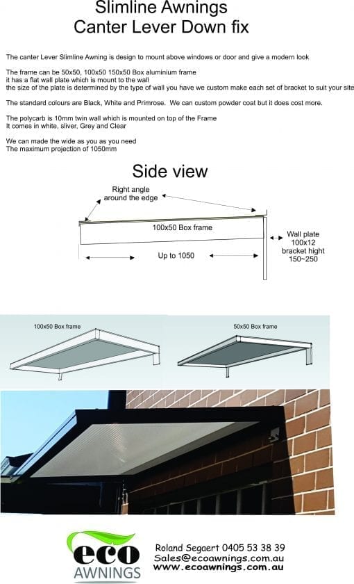slimline Canterlever Brochure down Fix