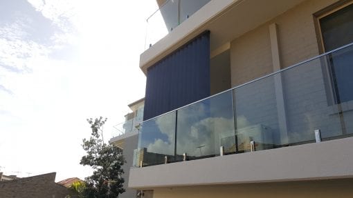 Privacy screen Louver with aluminium 160 fixed blades with top and bottom frame
