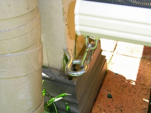 straight drop fabric awnings
