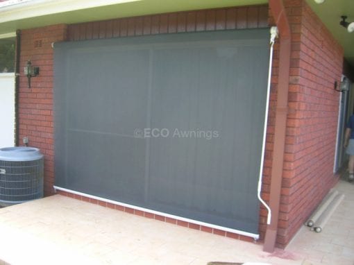 straight drop fabric awnings
